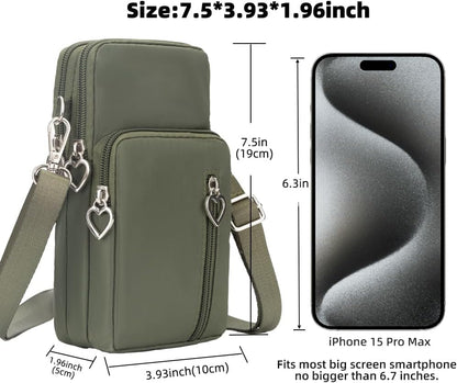 Small Crossbody Bag for Women - Mini Phone Purses with Crossbody Strap and Wallet - Nylon Arm Bag - Colors A