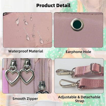 Small Crossbody Bag for Women - Mini Phone Purses with Crossbody Strap and Wallet - Nylon Arm Bag - Colors A