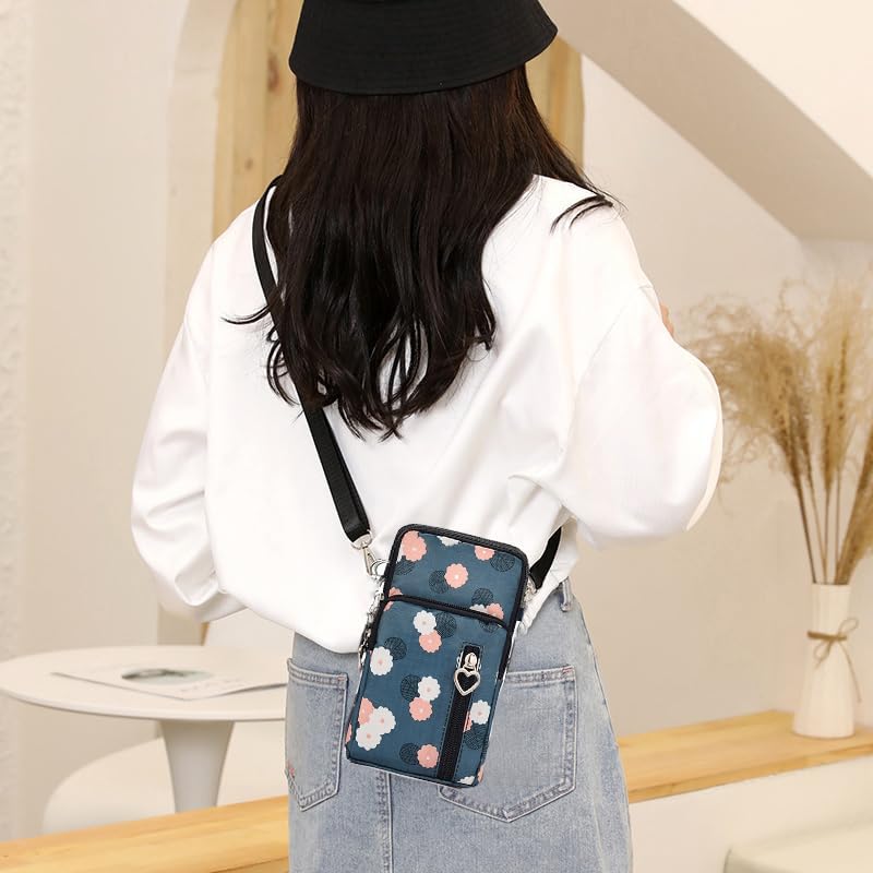 Small Crossbody Bag for Women - Mini Phone Purses with Crossbody Strap and Wallet - Nylon Arm Bag - Colors A