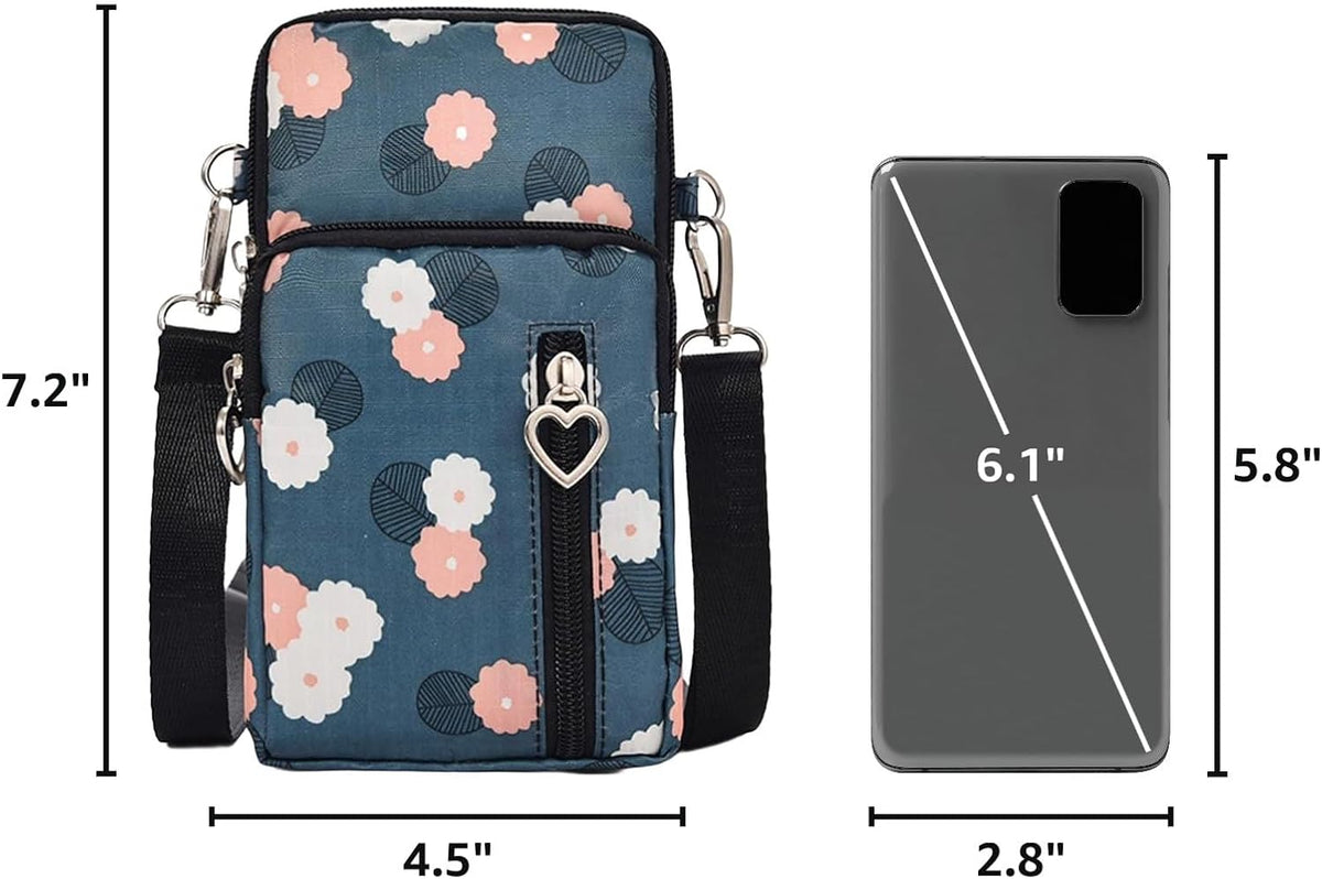 Small Crossbody Bag for Women - Mini Phone Purses with Crossbody Strap and Wallet - Nylon Arm Bag - Colors A