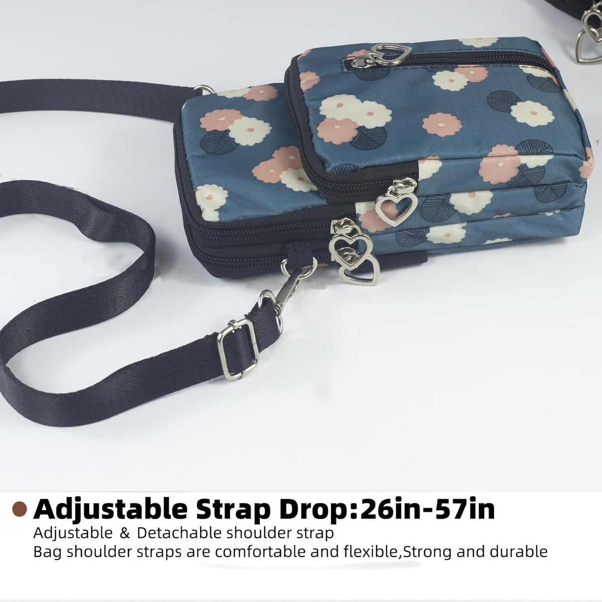 Small Crossbody Bag for Women - Mini Phone Purses with Crossbody Strap and Wallet - Nylon Arm Bag - Colors A