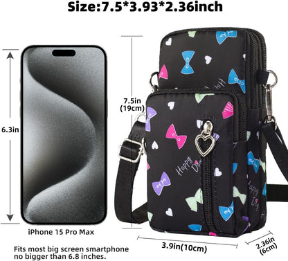 Small Crossbody Bag for Women - Mini Phone Purses with Crossbody Strap and Wallet - Nylon Arm Bag - Colors A