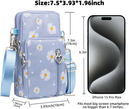 Small Crossbody Bag for Women - Mini Phone Purses with Crossbody Strap and Wallet - Nylon Arm Bag - Colors A