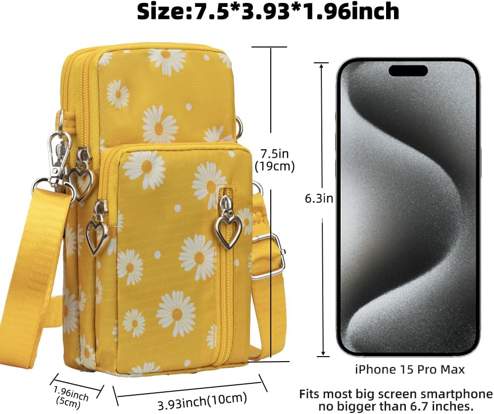 Small Crossbody Bag for Women - Mini Phone Purses with Crossbody Strap and Wallet - Nylon Arm Bag - Colors A