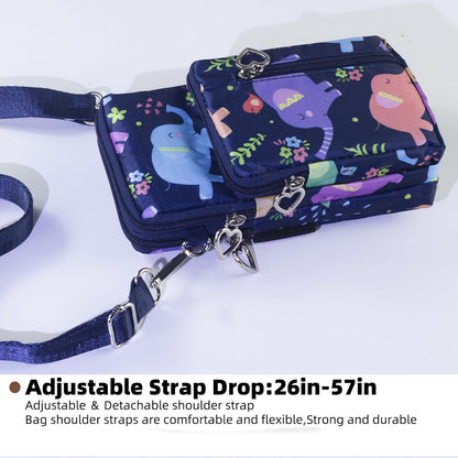 Small Crossbody Bag for Women - Mini Phone Purses with Crossbody Strap and Wallet - Nylon Arm Bag - Colors A