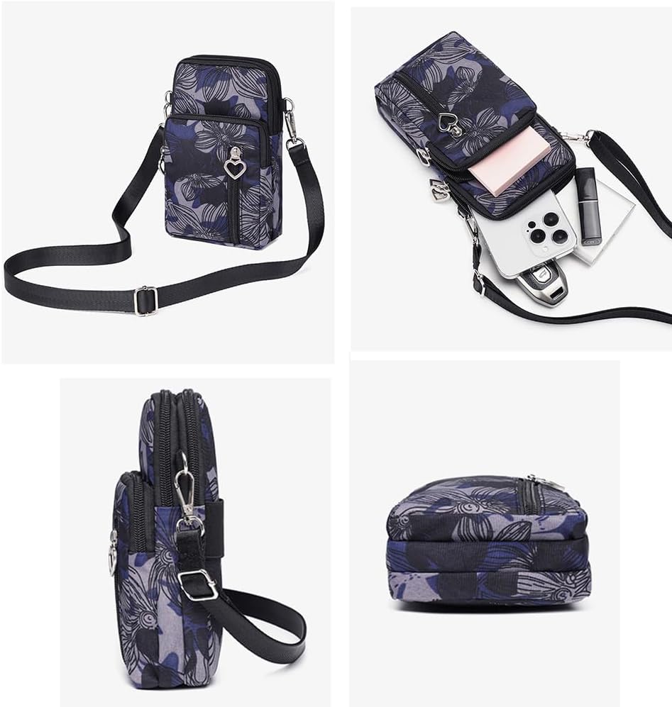 Small Crossbody Bag for Women - Mini Phone Purses with Crossbody Strap and Wallet - Nylon Arm Bag - Colors A