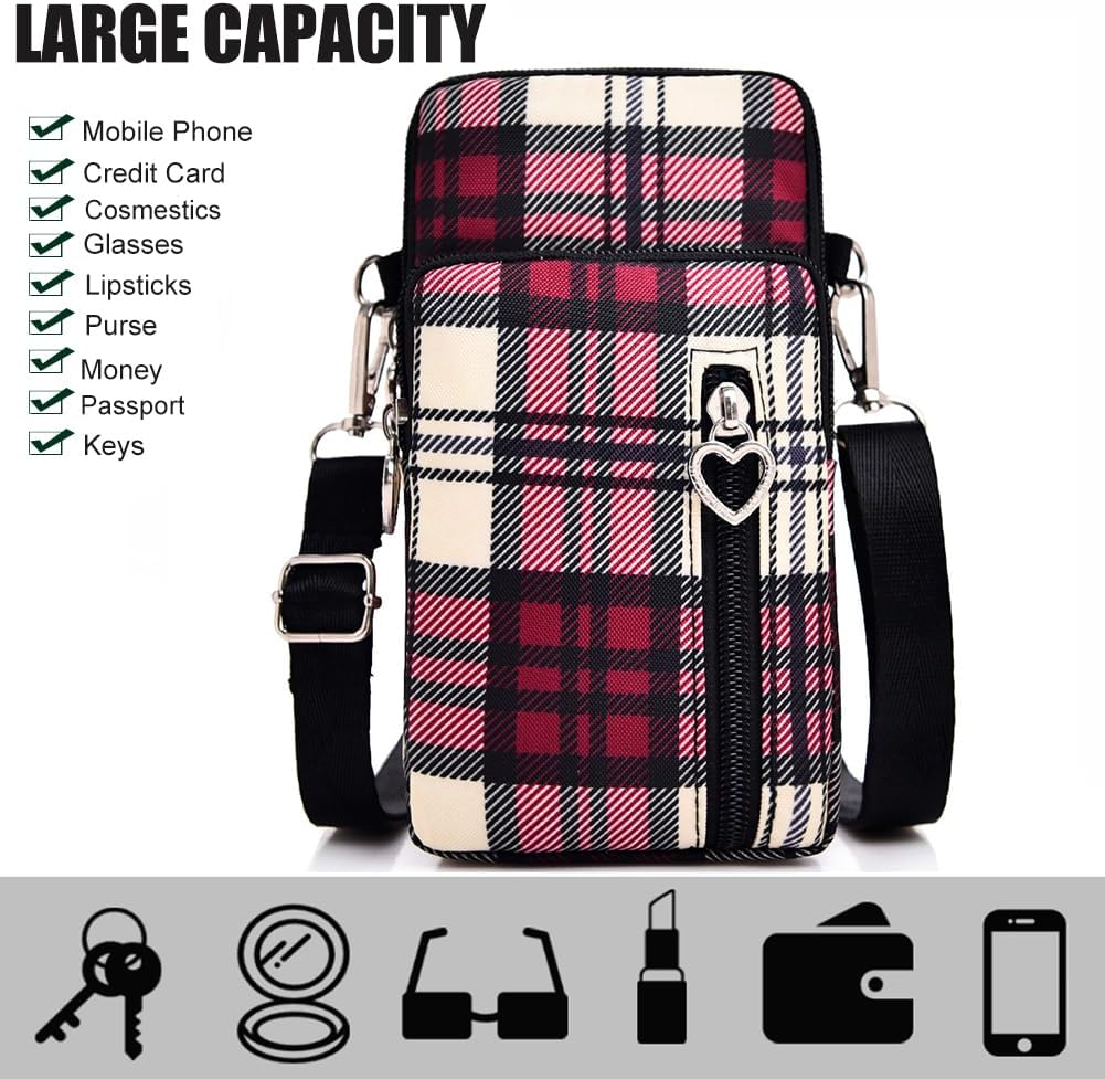 Small Crossbody Bag for Women - Mini Phone Purses with Crossbody Strap and Wallet - Nylon Arm Bag - Colors A