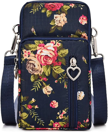 Small Crossbody Bag for Women - Mini Phone Purses with Crossbody Strap and Wallet - Nylon Arm Bag - Colors A