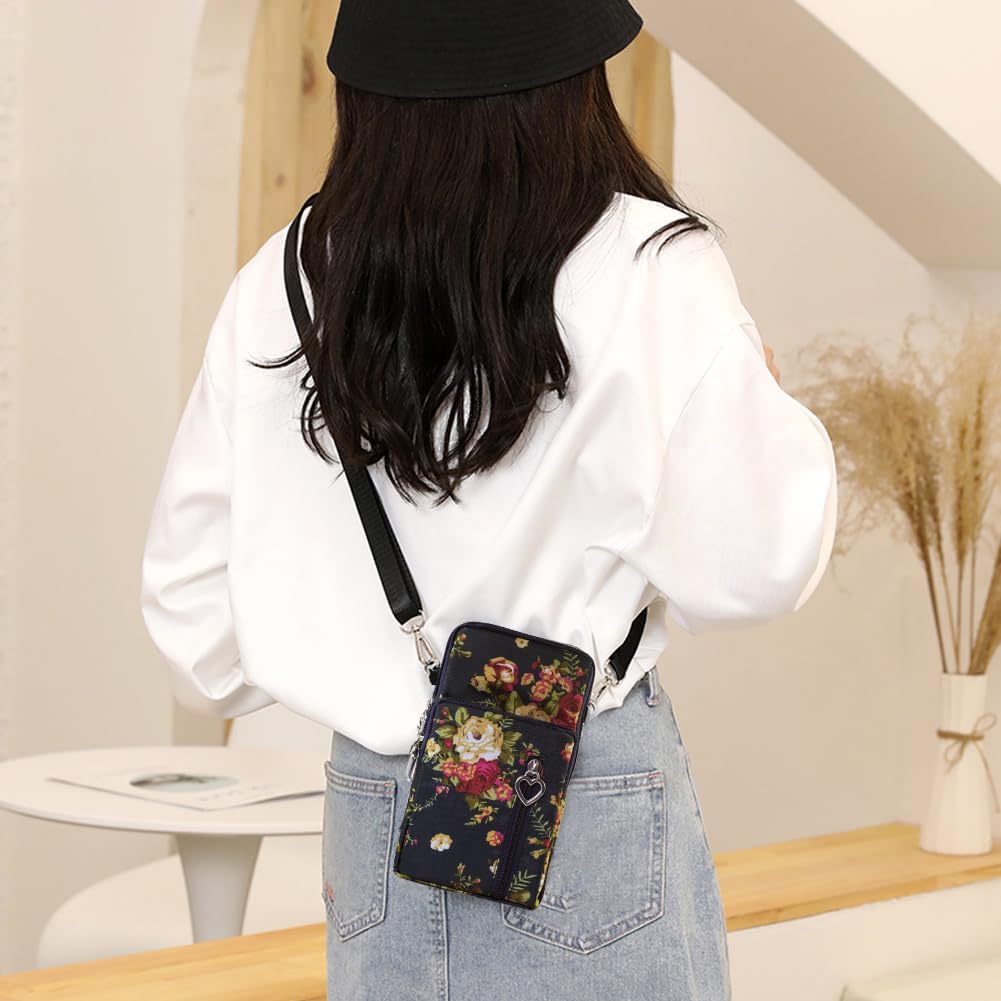 Small Crossbody Bag for Women - Mini Phone Purses with Crossbody Strap and Wallet - Nylon Arm Bag - Colors A
