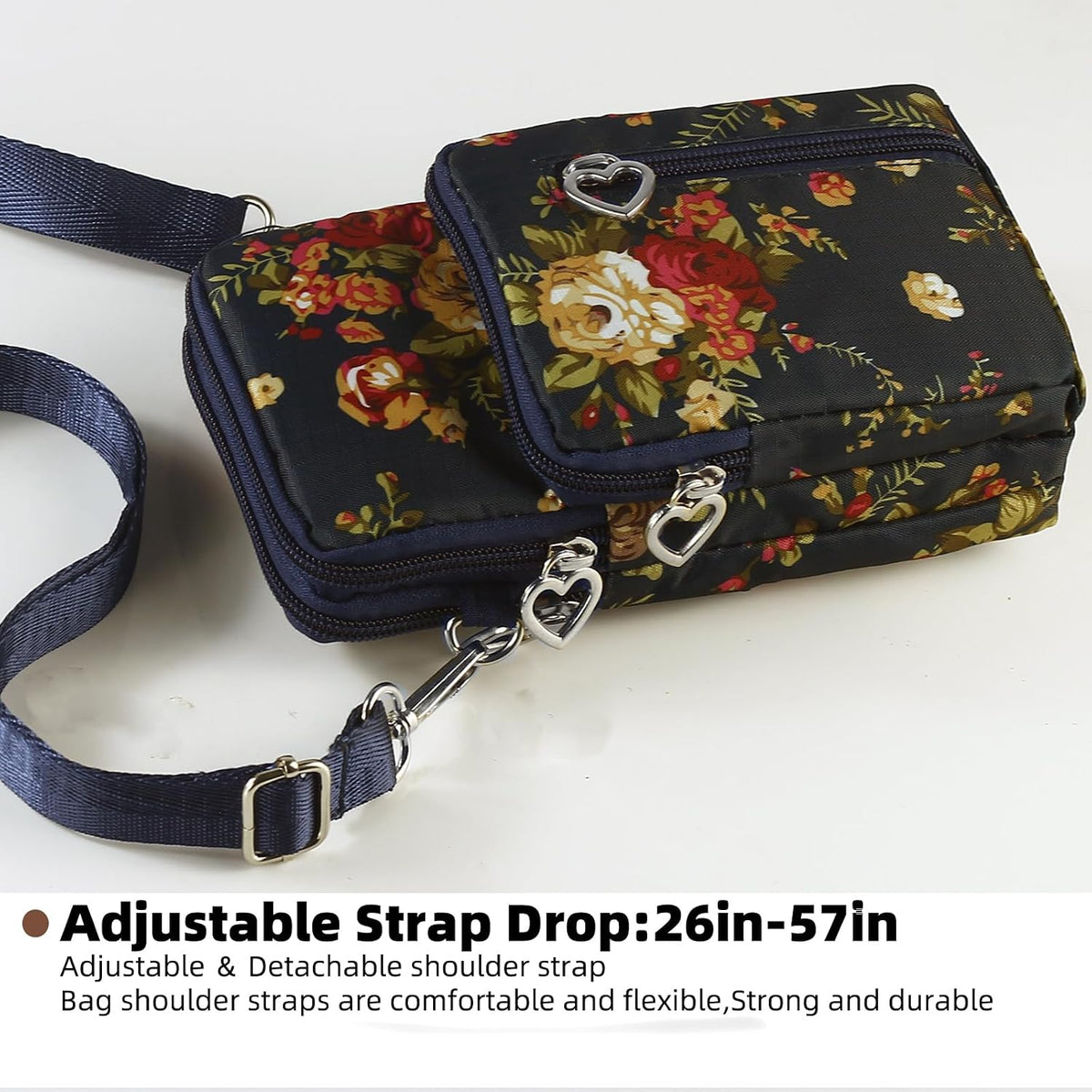 Small Crossbody Bag for Women - Mini Phone Purses with Crossbody Strap and Wallet - Nylon Arm Bag - Colors A