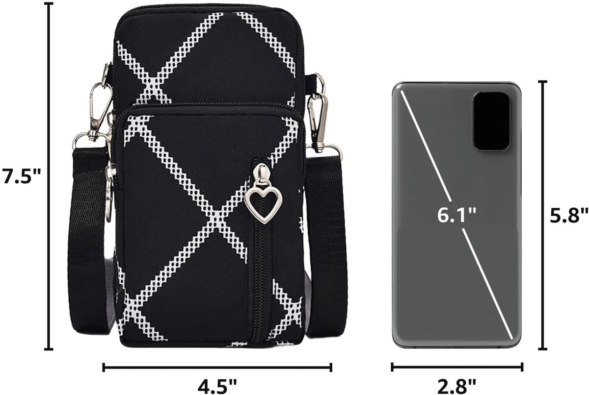 Small Crossbody Bag for Women - Mini Phone Purses with Crossbody Strap and Wallet - Nylon Arm Bag - Colors A