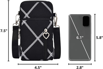 Small Crossbody Bag for Women - Mini Phone Purses with Crossbody Strap and Wallet - Nylon Arm Bag - Colors A