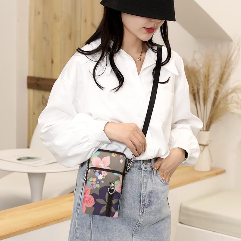 Small Crossbody Bag for Women - Mini Phone Purses with Crossbody Strap and Wallet - Nylon Arm Bag - Colors A