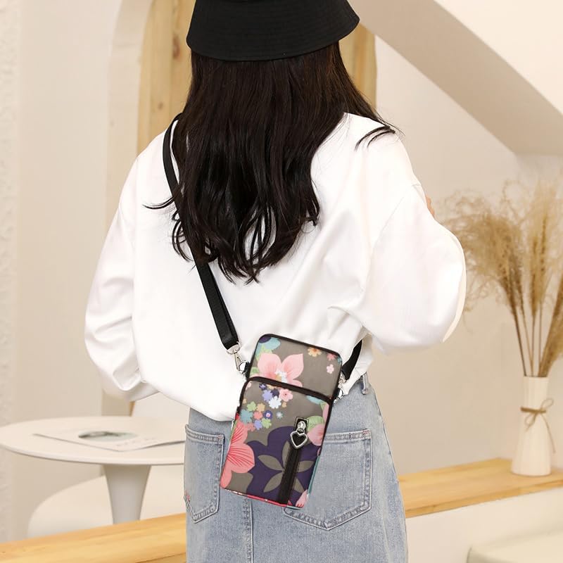 Small Crossbody Bag for Women - Mini Phone Purses with Crossbody Strap and Wallet - Nylon Arm Bag - Colors A