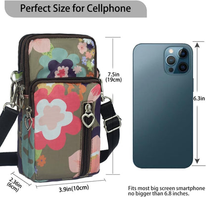 Small Crossbody Bag for Women - Mini Phone Purses with Crossbody Strap and Wallet - Nylon Arm Bag - Colors A