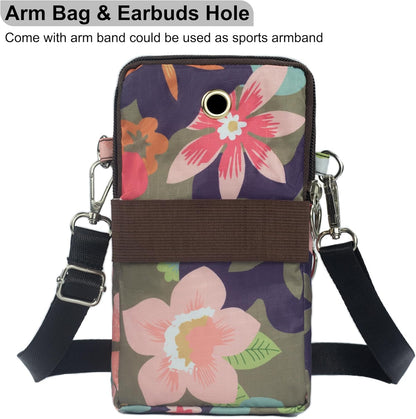 Small Crossbody Bag for Women - Mini Phone Purses with Crossbody Strap and Wallet - Nylon Arm Bag - Colors A