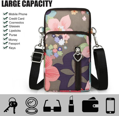 Small Crossbody Bag for Women - Mini Phone Purses with Crossbody Strap and Wallet - Nylon Arm Bag - Colors A