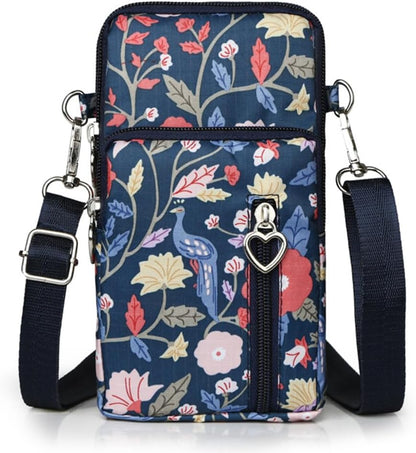 Small Crossbody Bag for Women - Mini Phone Purses with Crossbody Strap and Wallet - Nylon Arm Bag - Colors A
