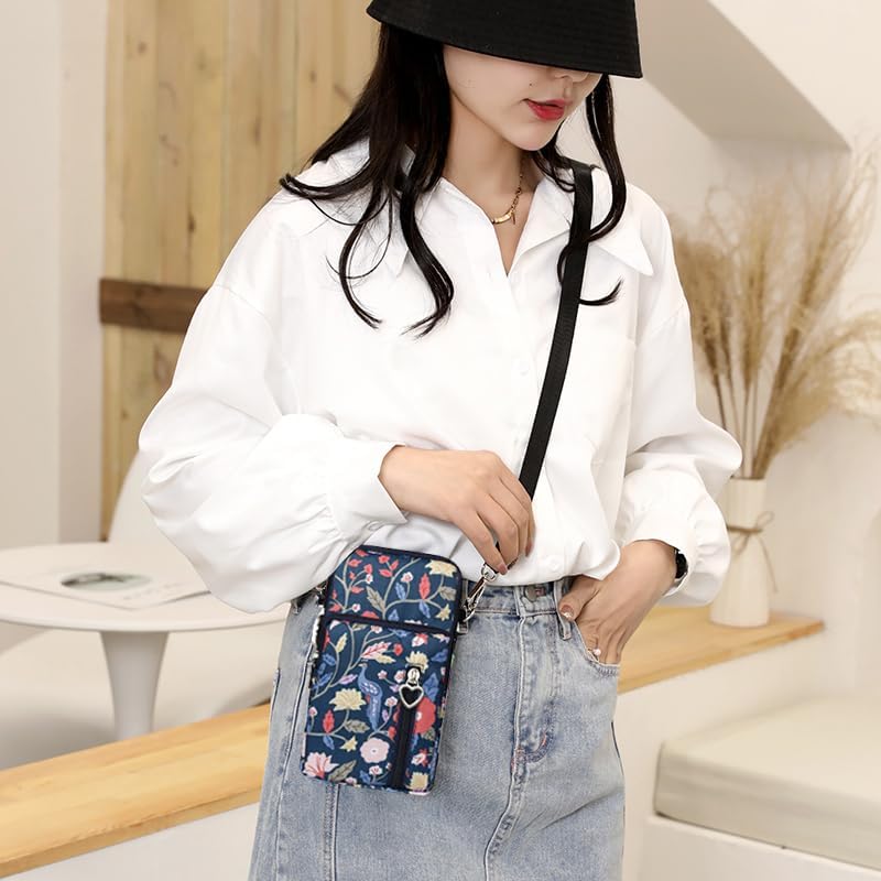 Small Crossbody Bag for Women - Mini Phone Purses with Crossbody Strap and Wallet - Nylon Arm Bag - Colors A