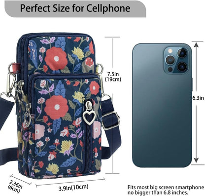 Small Crossbody Bag for Women - Mini Phone Purses with Crossbody Strap and Wallet - Nylon Arm Bag - Colors A