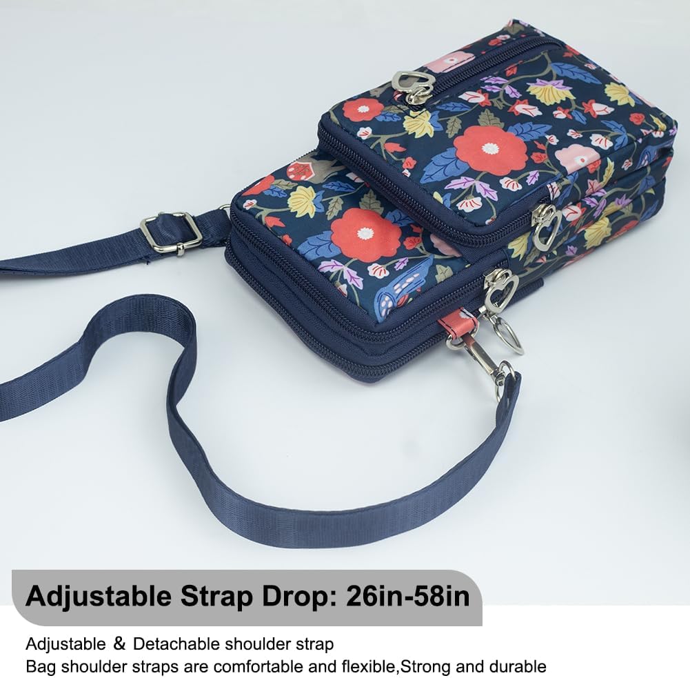 Small Crossbody Bag for Women - Mini Phone Purses with Crossbody Strap and Wallet - Nylon Arm Bag - Colors A