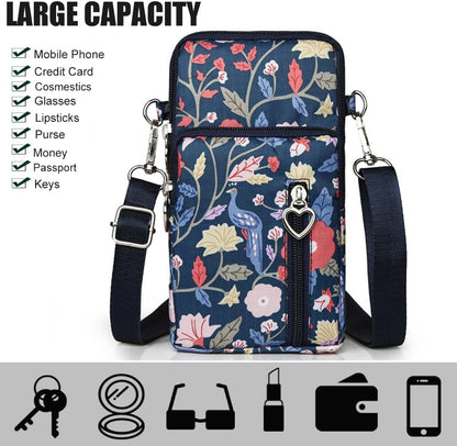 Small Crossbody Bag for Women - Mini Phone Purses with Crossbody Strap and Wallet - Nylon Arm Bag - Colors A