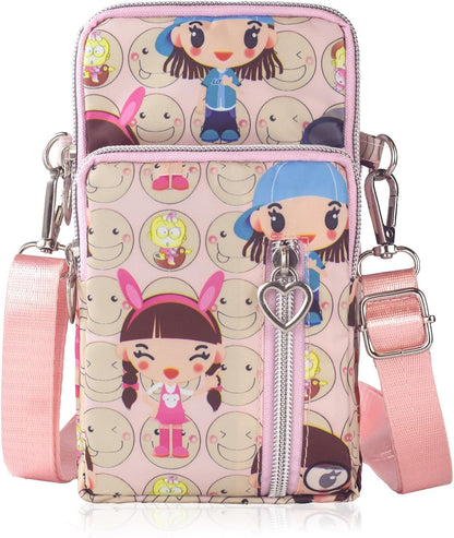 Small Crossbody Bag for Women - Mini Phone Purses with Crossbody Strap and Wallet - Nylon Arm Bag - Colors A