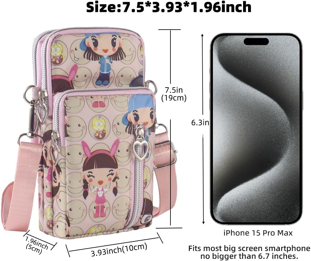Small Crossbody Bag for Women - Mini Phone Purses with Crossbody Strap and Wallet - Nylon Arm Bag - Colors A