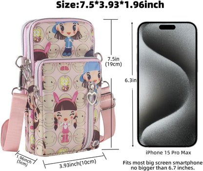 Small Crossbody Bag for Women - Mini Phone Purses with Crossbody Strap and Wallet - Nylon Arm Bag - Colors A