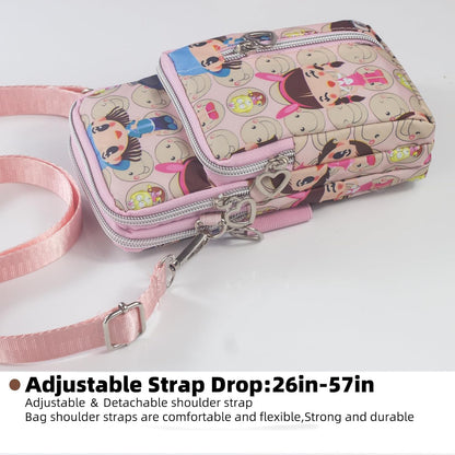 Small Crossbody Bag for Women - Mini Phone Purses with Crossbody Strap and Wallet - Nylon Arm Bag - Colors A