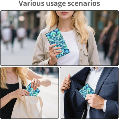 RFID Passport Holder with Multi Card Pockets,Family Travel Wallet & Document Organizer,Leather Waterproof Passport Case for Men & Women,Werewolf Moonlight