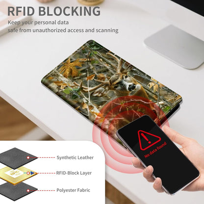 RFID Passport Holder with Multi Card Pockets,Family Travel Wallet & Document Organizer,Leather Waterproof Passport Case for Men & Women,Werewolf Moonlight