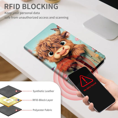 RFID Passport Holder with Multi Card Pockets,Family Travel Wallet & Document Organizer,Leather Waterproof Passport Case for Men & Women,Werewolf Moonlight