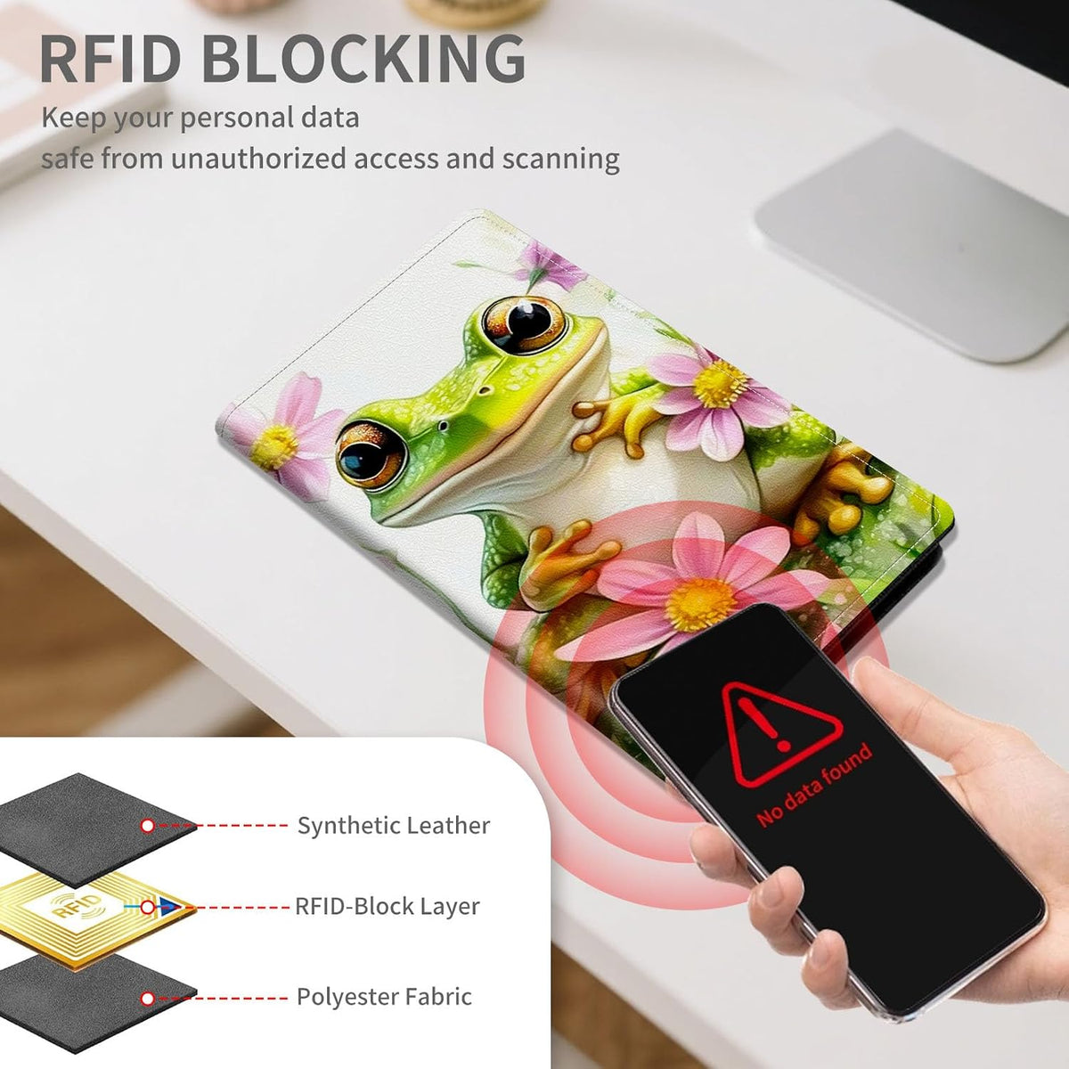 RFID Passport Holder with Multi Card Pockets,Family Travel Wallet & Document Organizer,Leather Waterproof Passport Case for Men & Women,Werewolf Moonlight