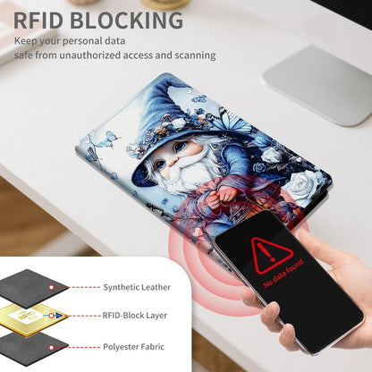 RFID Passport Holder with Multi Card Pockets,Family Travel Wallet & Document Organizer,Leather Waterproof Passport Case for Men & Women,Werewolf Moonlight
