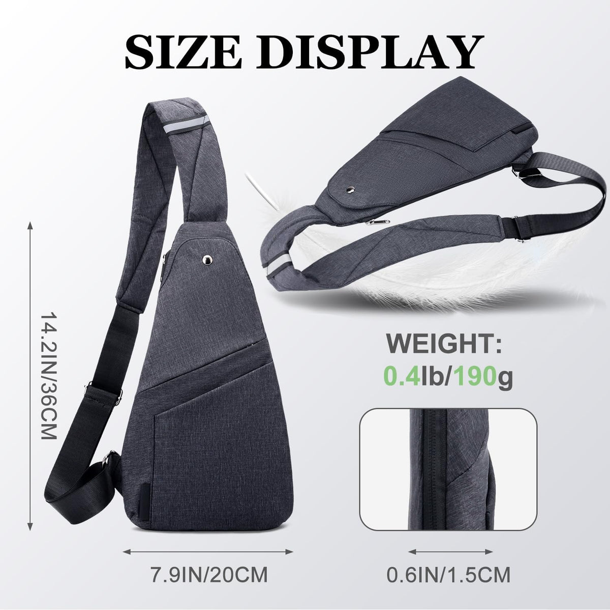 Slim Anti Theft Sling Bag Small Travel Pack Pickpocket Proof Crossbody Bag | Anti Theft One Shoulder Bag Flat Anti Pickpocket Bag Travel Pouch Passport Bag Secure Purses for Men Women lightweight