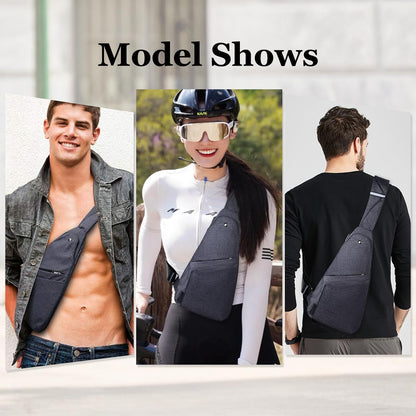 Slim Anti Theft Sling Bag Small Travel Pack Pickpocket Proof Crossbody Bag | Anti Theft One Shoulder Bag Flat Anti Pickpocket Bag Travel Pouch Passport Bag Secure Purses for Men Women lightweight
