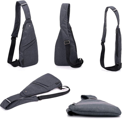 Slim Anti Theft Sling Bag Small Travel Pack Pickpocket Proof Crossbody Bag | Anti Theft One Shoulder Bag Flat Anti Pickpocket Bag Travel Pouch Passport Bag Secure Purses for Men Women lightweight