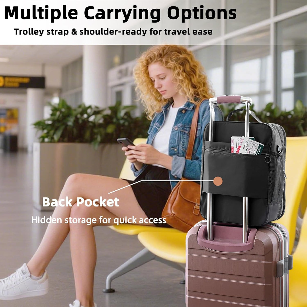 Large Shoe Bags for Travel Holds 4 Pair of Shoes, Shoe Storage Pouch with 3 Layers Compartments, Waterproof & Washable (Grey)