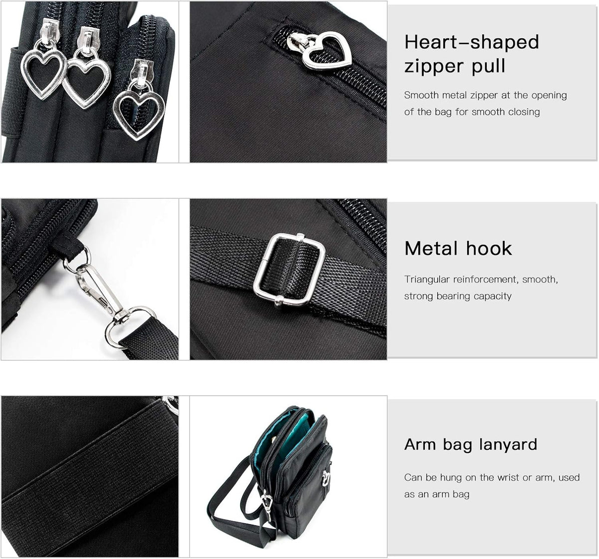 Lightweight Small Crossbody bags Cell Phone Purses Travel Pouch Shoulder Bag for Women - Colors B