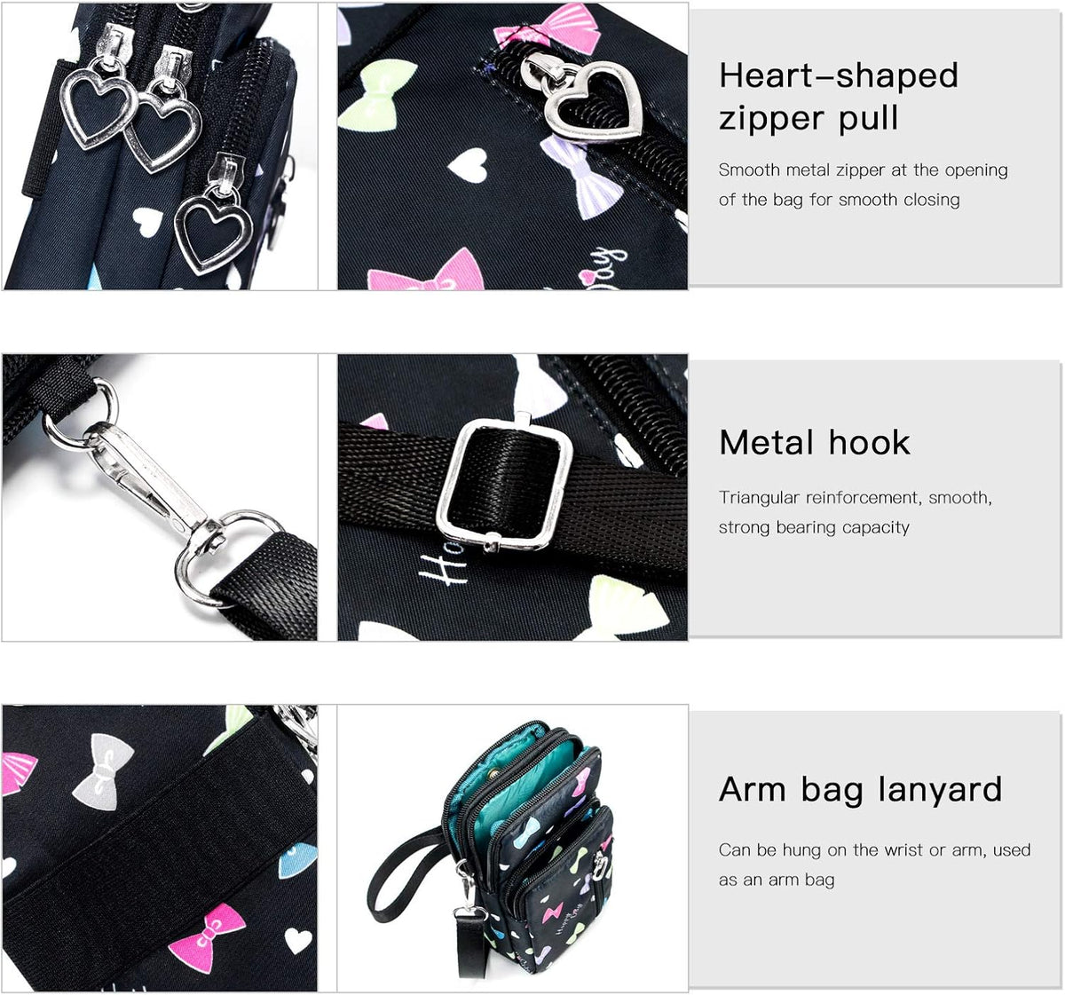 Lightweight Small Crossbody bags Cell Phone Purses Travel Pouch Shoulder Bag for Women - Colors B