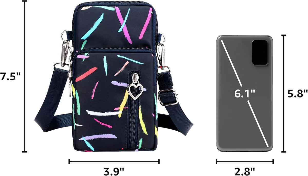 Lightweight Small Crossbody bags Cell Phone Purses Travel Pouch Shoulder Bag for Women - Colors B