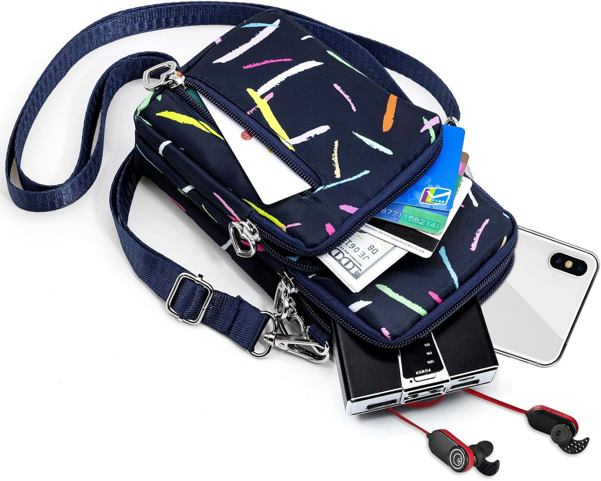 Lightweight Small Crossbody bags Cell Phone Purses Travel Pouch Shoulder Bag for Women - Colors B