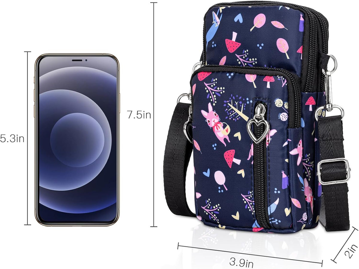 Lightweight Small Crossbody bags Cell Phone Purses Travel Pouch Shoulder Bag for Women - Colors B