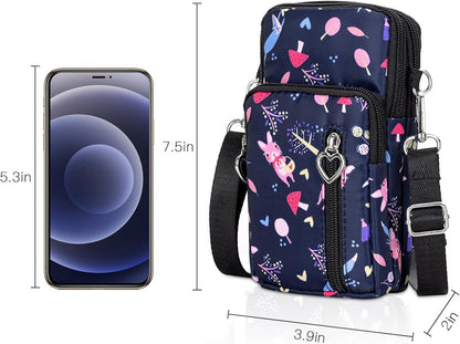 Lightweight Small Crossbody bags Cell Phone Purses Travel Pouch Shoulder Bag for Women - Colors B