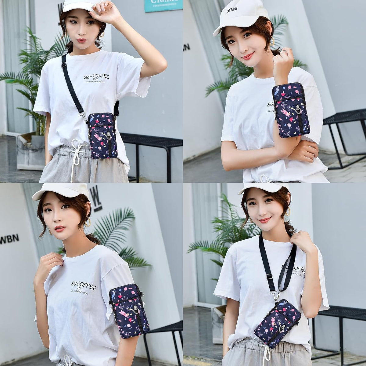 Lightweight Small Crossbody bags Cell Phone Purses Travel Pouch Shoulder Bag for Women - Colors B