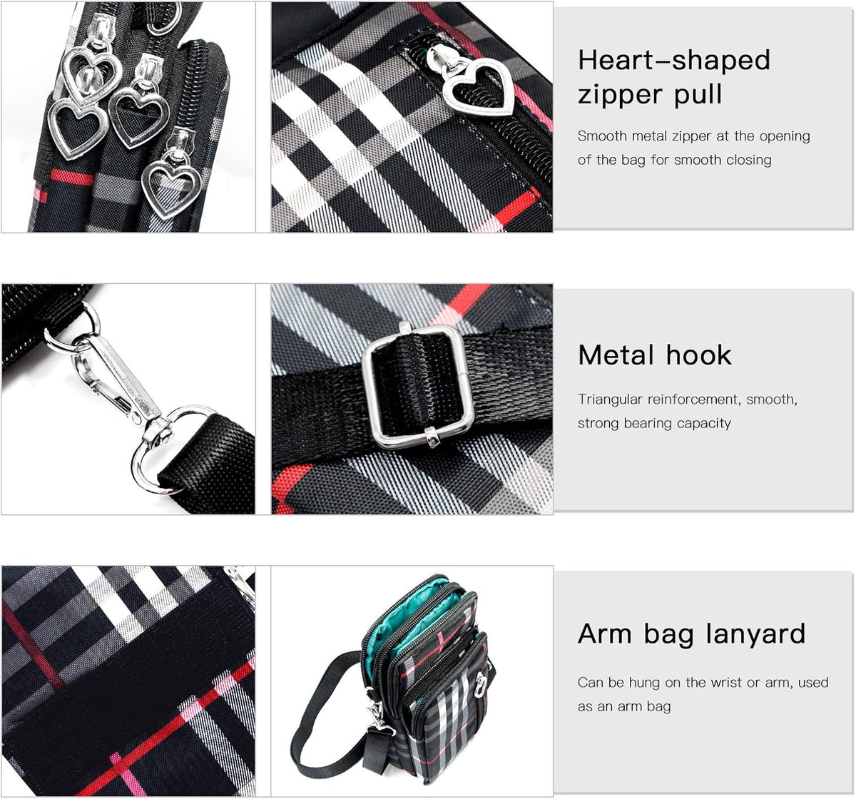 Lightweight Small Crossbody bags Cell Phone Purses Travel Pouch Shoulder Bag for Women - Colors B