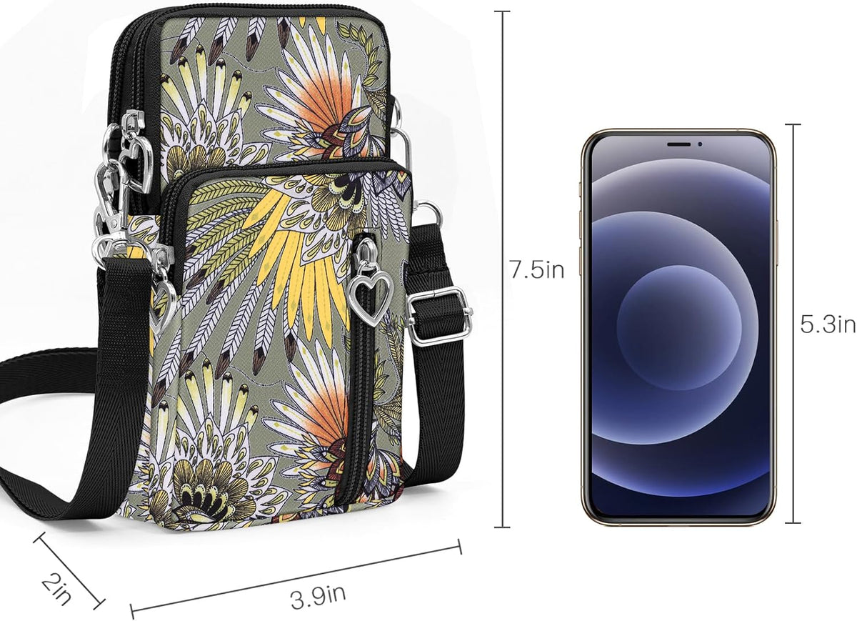 Lightweight Small Crossbody bags Cell Phone Purses Travel Pouch Shoulder Bag for Women - Colors B