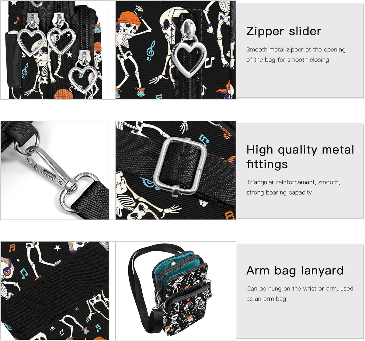 Lightweight Small Crossbody bags Cell Phone Purses Travel Pouch Shoulder Bag for Women - Colors B