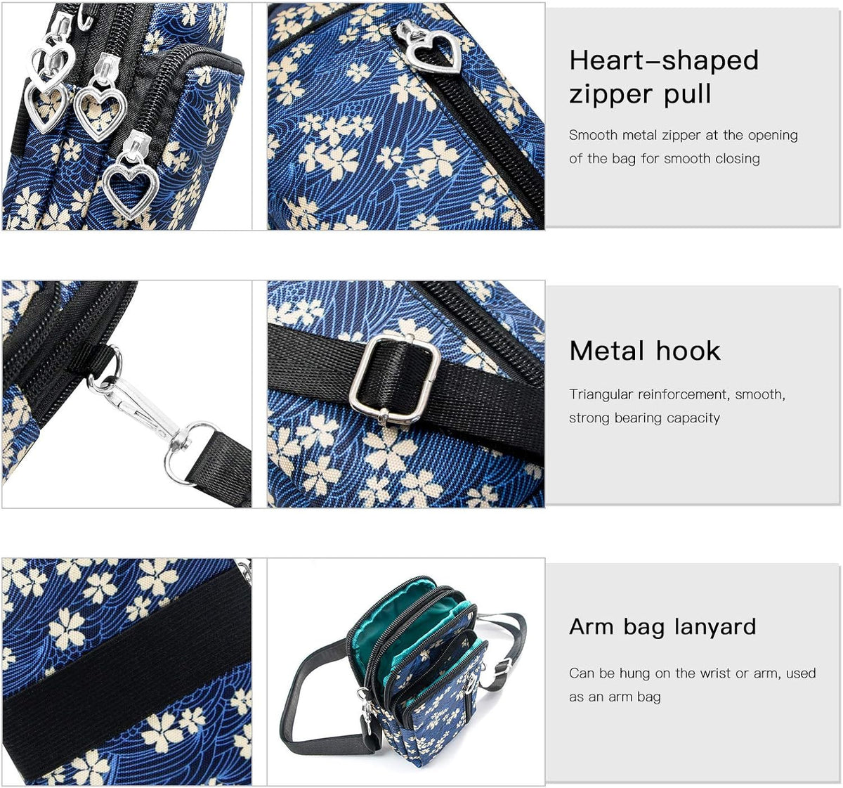 Lightweight Small Crossbody bags Cell Phone Purses Travel Pouch Shoulder Bag for Women - Colors B